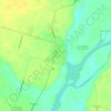 Carte topographique Hualpín, altitude, relief
