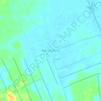 Carte topographique Basilam Baru, altitude, relief
