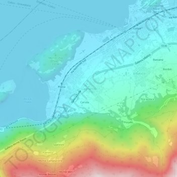 Carte topographique Laghetto, altitude, relief
