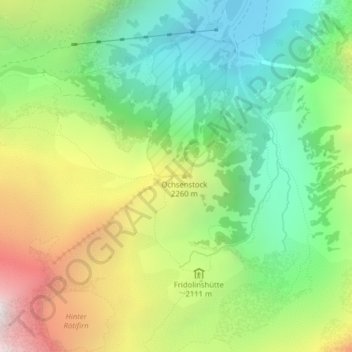 Carte topographique Ochsenstock, altitude, relief