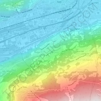Carte topographique Pravidondaz, altitude, relief