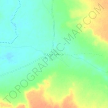 Carte topographique Ndoga Babacar, altitude, relief