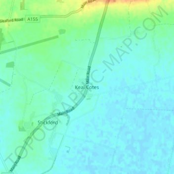 Carte topographique Keal Cotes, altitude, relief