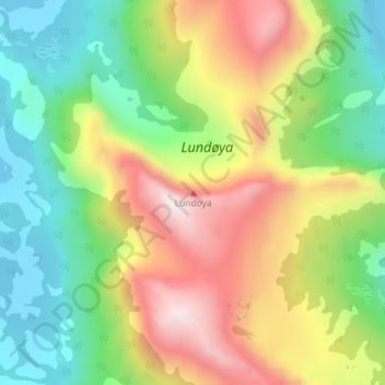 Carte topographique Lundoya, altitude, relief
