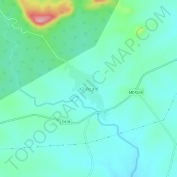 Carte topographique Katikund, altitude, relief