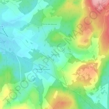 Carte topographique Saint-Igny, altitude, relief
