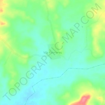 Carte topographique Vila Palmares, altitude, relief