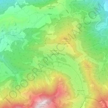 Carte topographique Eigenthal, altitude, relief
