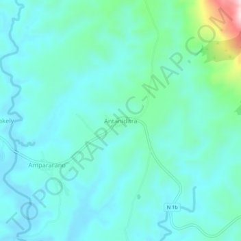 Carte topographique Antaniditra, altitude, relief
