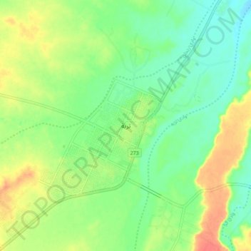 Carte topographique Turabah, altitude, relief