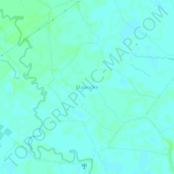 Carte topographique Malangke, altitude, relief