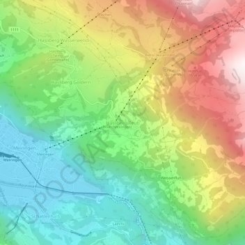 Carte topographique Hasliberg Reuti, altitude, relief