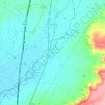 Carte topographique Vivar del Cid, altitude, relief