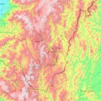 Carte topographique Romerillos, altitude, relief