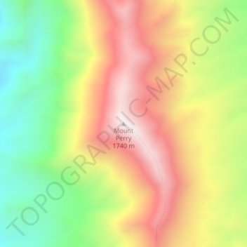 Carte topographique Mount Perry, altitude, relief