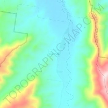 Carte topographique Townson, altitude, relief