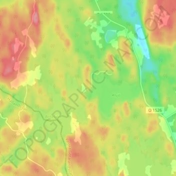 Carte topographique Hökås, altitude, relief