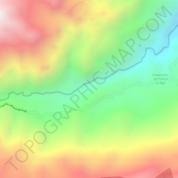 Carte topographique Cocuy, altitude, relief