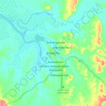 Carte topographique Antsohihy, altitude, relief