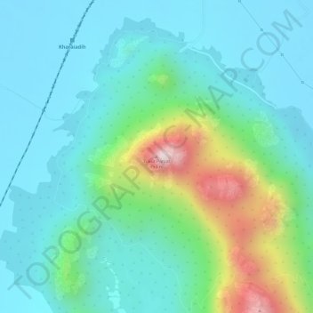 Carte topographique Trikut Hill, altitude, relief