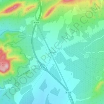Carte topographique Cancarix, altitude, relief