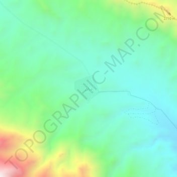 Carte topographique دران, altitude, relief