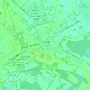 Carte topographique Ahlintel, altitude, relief