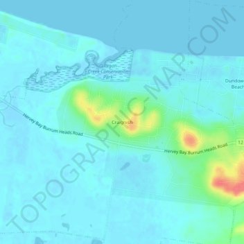 Carte topographique Craignish, altitude, relief