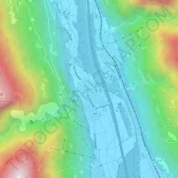 Carte topographique Lodrino, altitude, relief
