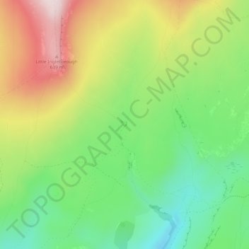 Carte topographique Gaping Gill, altitude, relief