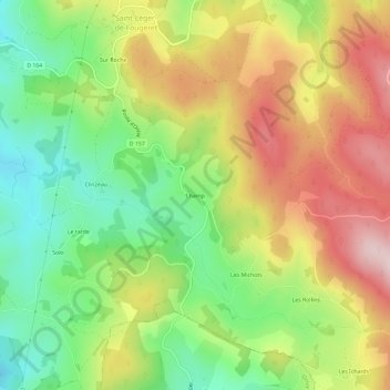 Carte topographique Champ, altitude, relief