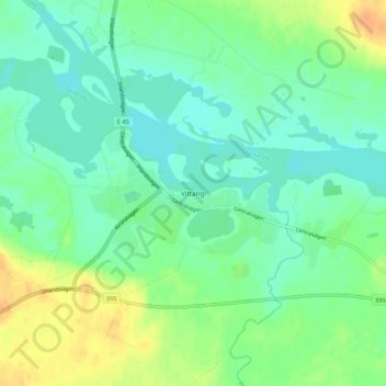 Carte topographique Vittangi, altitude, relief