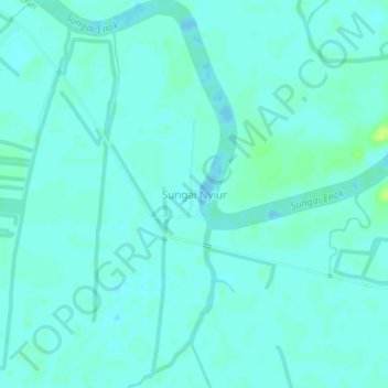 Carte topographique Sungai Nyiur, altitude, relief