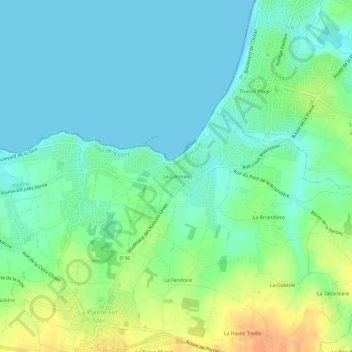 Carte topographique Le Cormier, altitude, relief