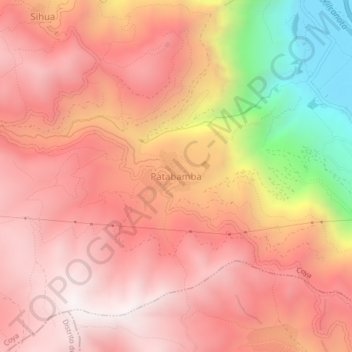 Carte topographique Patabamba, altitude, relief