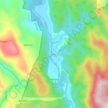 Carte topographique Monlaque, altitude, relief