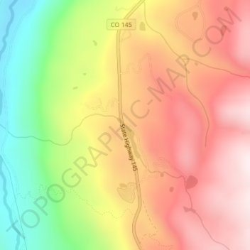 Carte topographique Cushman Dam, altitude, relief