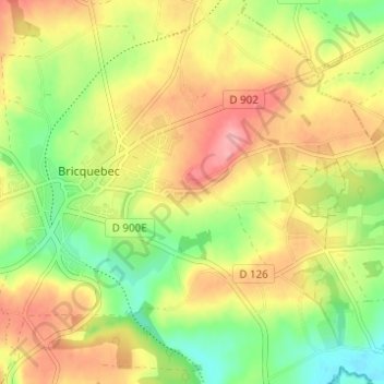 Carte topographique Le Melleret, altitude, relief