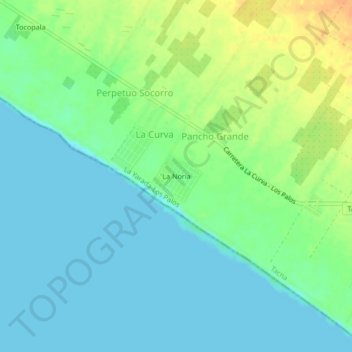 Carte topographique La Noria, altitude, relief