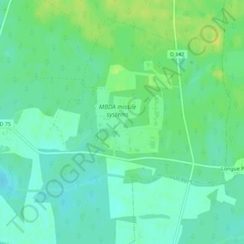 Carte topographique La Chaudronne, altitude, relief