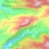 Carte topographique Morne des Cadets, altitude, relief