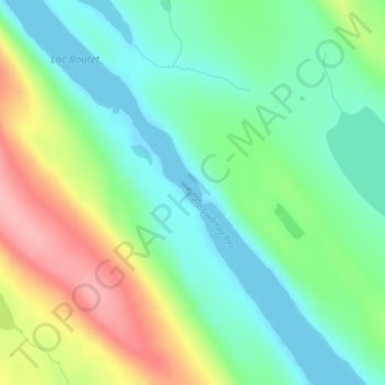 Carte topographique Lac Boutet, altitude, relief