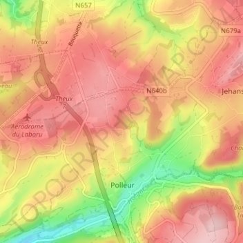 Carte topographique Rosti Bouhaie, altitude, relief