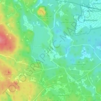 Carte topographique Andersbenning, altitude, relief