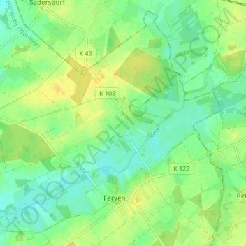 Carte topographique Baaste, altitude, relief