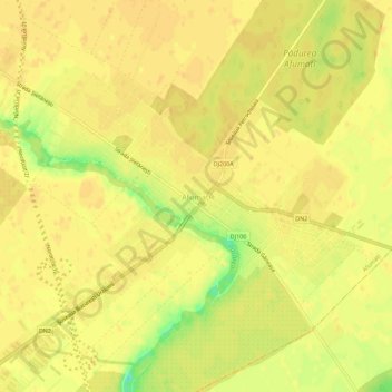 Carte topographique Afumați, altitude, relief