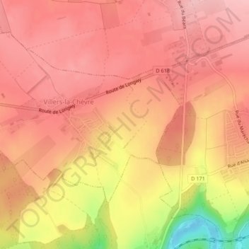 Carte topographique Sur le Chemin de Lexy, altitude, relief