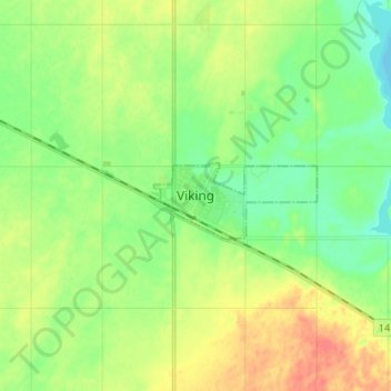 Carte topographique Viking, altitude, relief