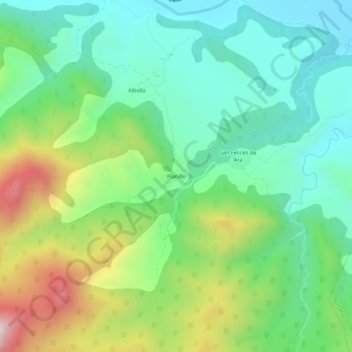 Carte topographique Planillo, altitude, relief