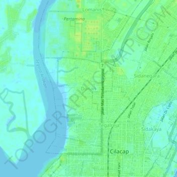 Carte topographique Donan, altitude, relief